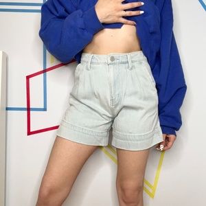 Gap High Rise Light Wash Denim Shorts